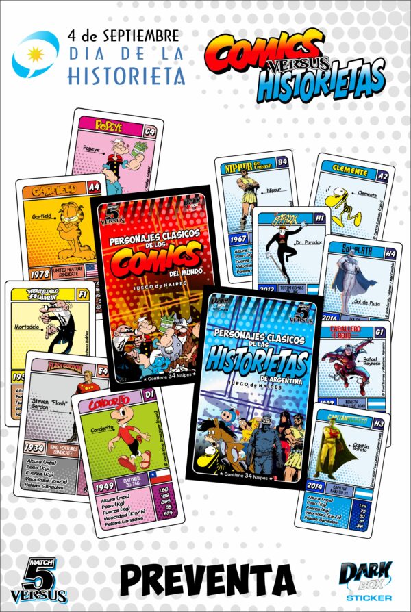 Juegos de Naipes Historieta Vs Comic (Preventa)