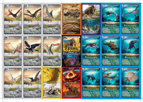 Juego de Naipes Dinosaurios Gigantes del Pasado x2 - Imagen 4