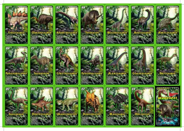 Juego de Naipes Dinosaurios Gigantes del Pasado x2 - Imagen 3