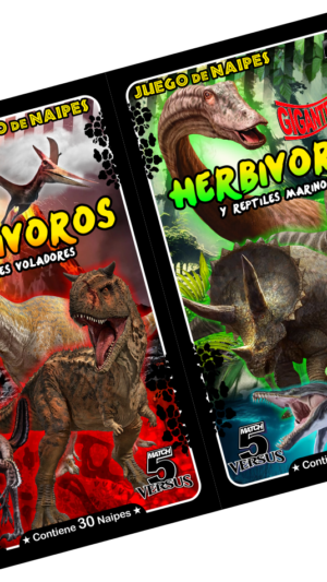 Juego de Naipes Dinosaurios Gigantes del Pasado x2